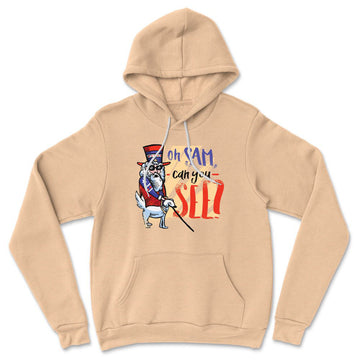 Oh Sam Can You See Hoodie in Heather Sand Dune color